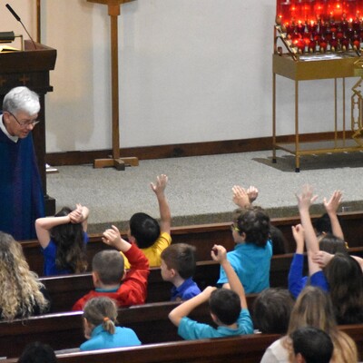 Students are eager to learn about the Catholic faith.